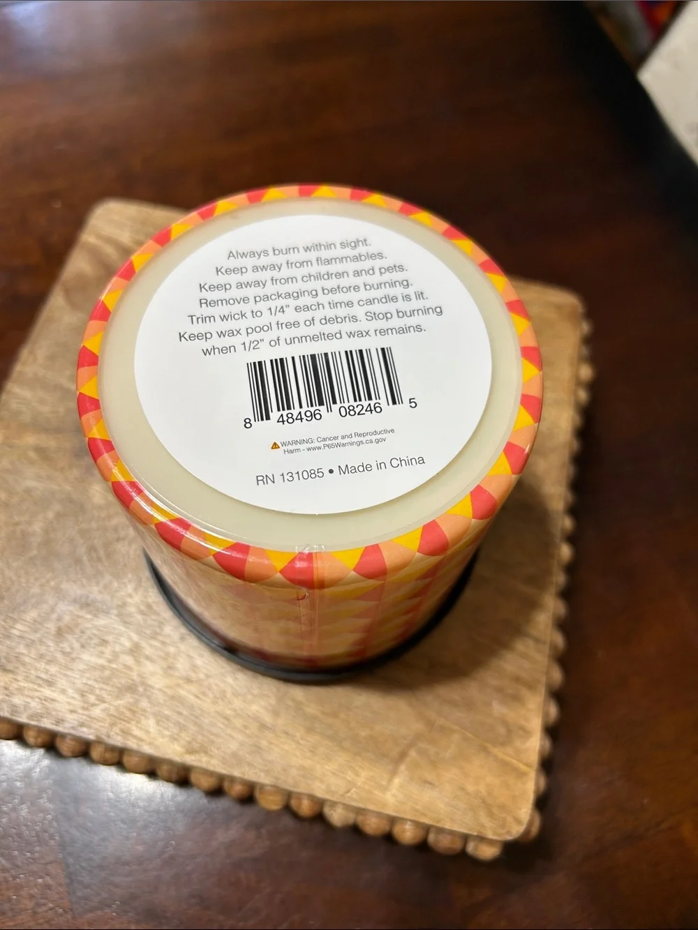 Home Collection “Crisp Melon” 3 Wick Candle 13 Oz New